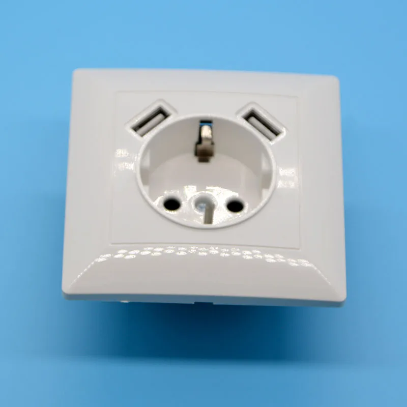 Новая настенная розетка 16 А 250 в немецкий стандарт Европейский двойной USB5V2A