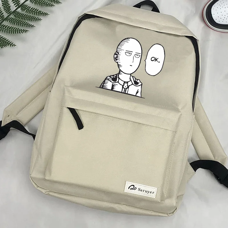 Забавный холщовый рюкзак с принтом в стиле японского аниме One Punch Man для