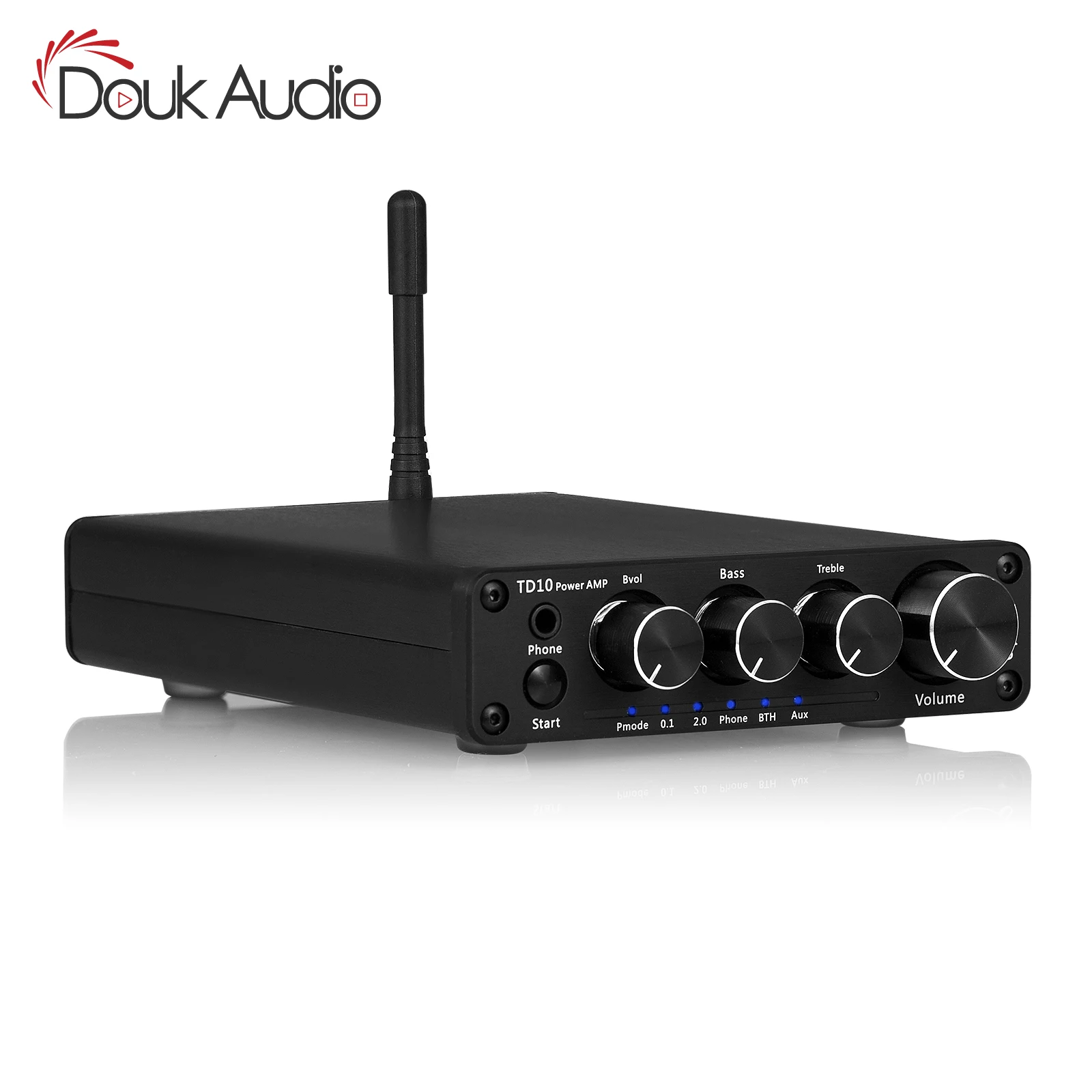 

Douk Audio HiFi 2.1 Channel Digital Amplifier Stereo Bluetooth 5.0 Receiver Desktop Headphone Amp Subwoofer Amp APTX-HD