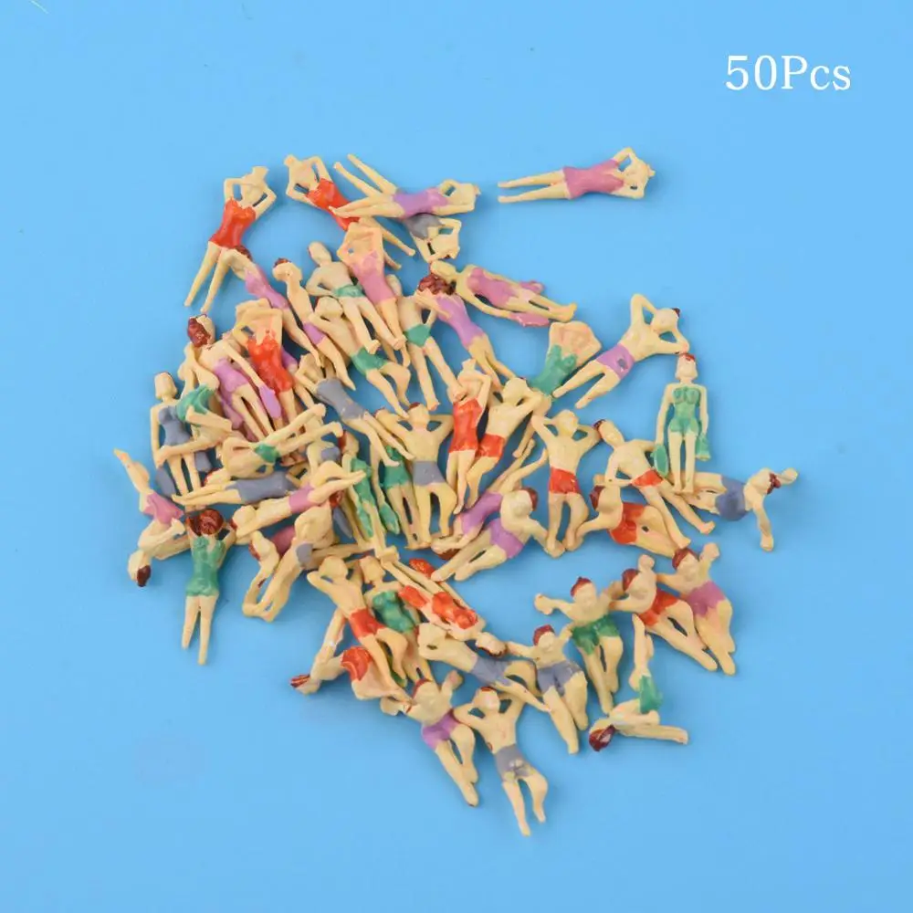 

50pcs Different Poses Swimming/Beach people People Scale 1:100 Model
