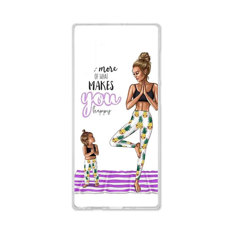 P129 Чехол для телефона для samsung A50, чехол для samsung Galaxy A20, A30S, A10, A50S, M30S, Note10, Note 10 Plus, чехол, силиконовый чехол для мамы и дочки - Цвет: P129