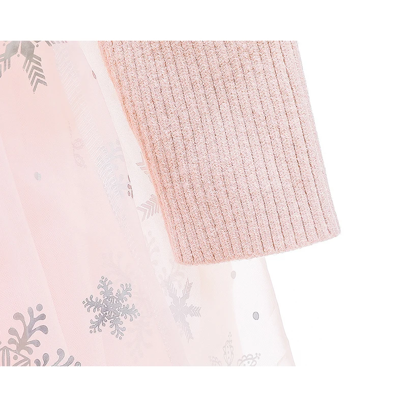 Платье Эльзы с длинными рукавами для девочек Детский карнавальный костюм