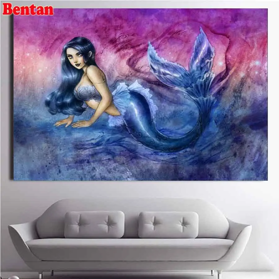 

Diamond Embroidery Deep Sea Mermaid 5D Diy Full Diamond Painting Cross Stitch square Diamond Mosaic Picture Home Decor art