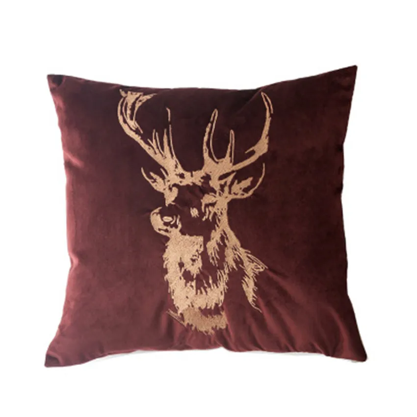 45x45 см наволочка для дивана с изображением лося чехол подушки розового цвета на