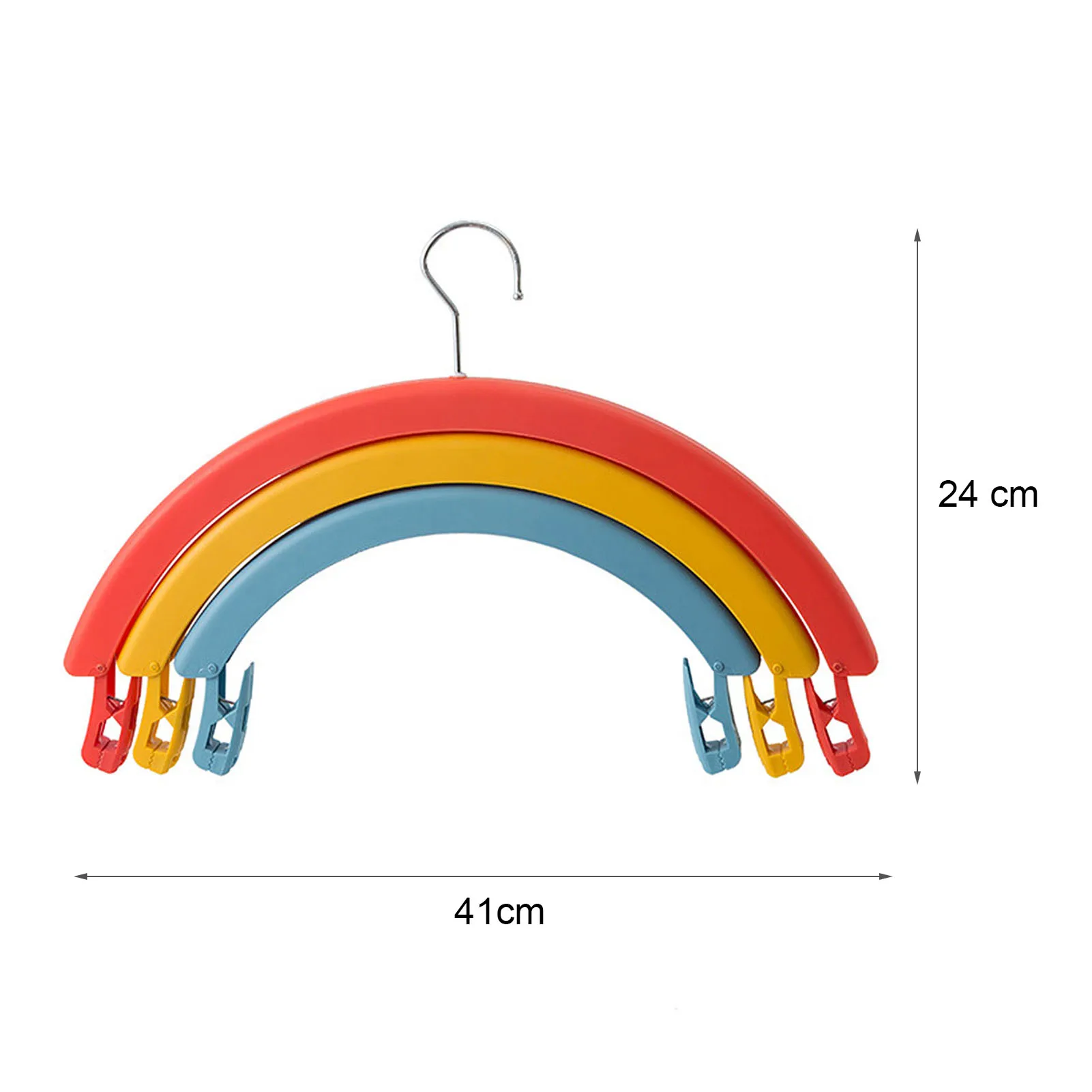 

Rainbow Three-Layer Clothes Hanger Multi-use Rotating Anti Slip Hanging Holder Space-saving Durable Practical Hangers No Fading