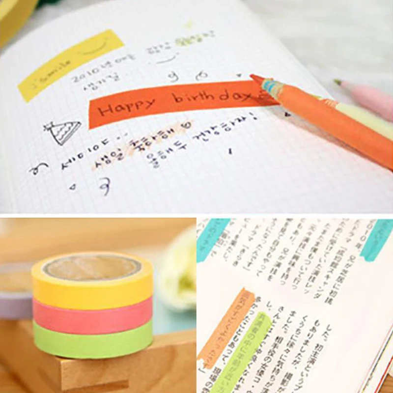 

5 Stks/set Leuke Grid Washi Tape Masking Tape Decoratieve Tape Sticker Scrapbooking Planner Briefpapier