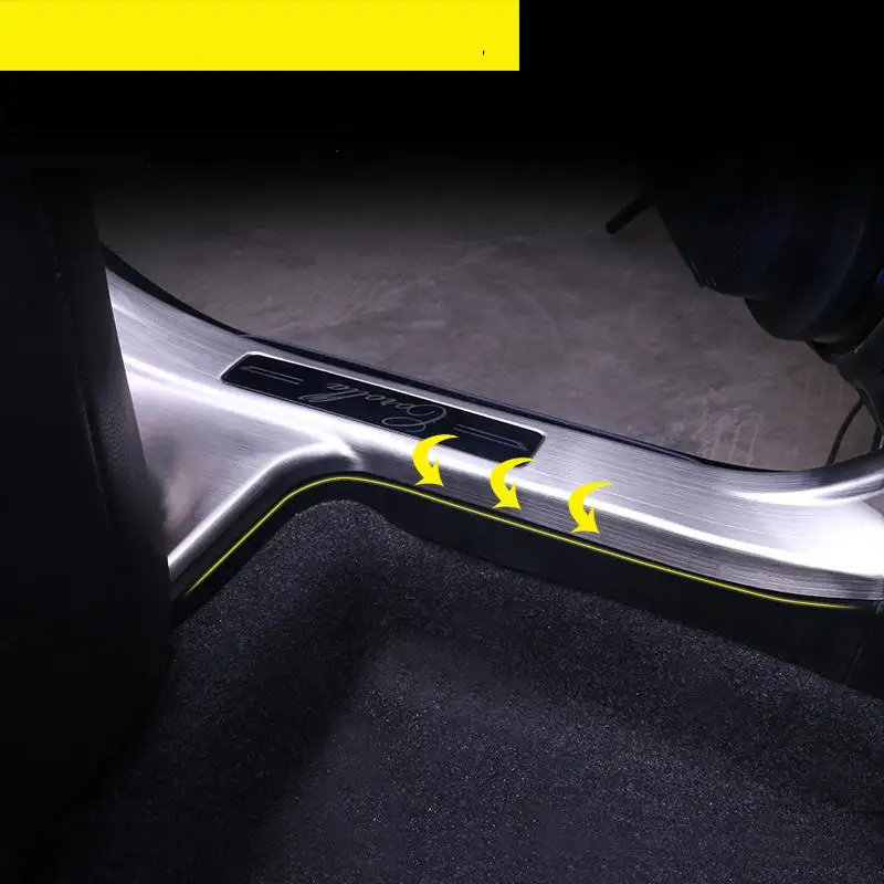 

Para Auto Sticker Decoration Exterior Car Accessories Door Welcome Pedal 2014 2015 2016 2017 2018 FOR Toyota Corolla Levin