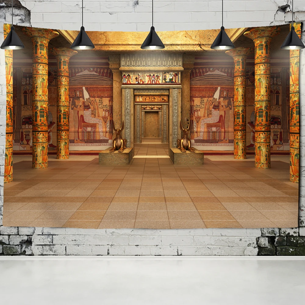 Древний Египетский строительный гобелен настенный полиэстеровый ретро-принт