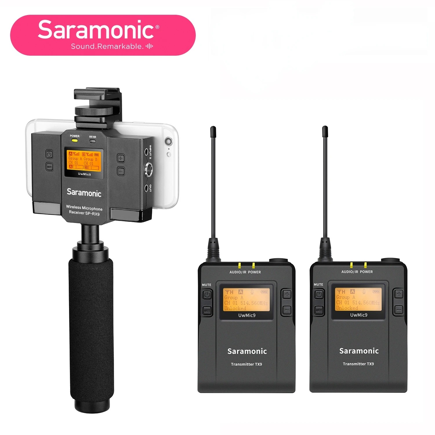 Saramonic UWMIC9 kit12/kit13 УВЧ петличная Беспроводная микрофонная система для видеовещания