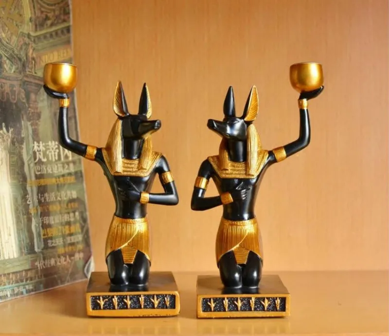 Anubis Dog God Room Decoration Living Desktop Vintage Home Decor Resin Egypt Figurines Gift Office Ornaments Promotion | Дом и сад
