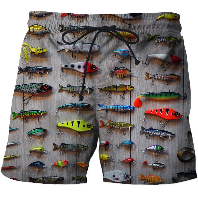 

Summer men's beach shorts quick-drying shorts 3D ocean fish print personalized surfing shorts sweat-proof cool men's shorts