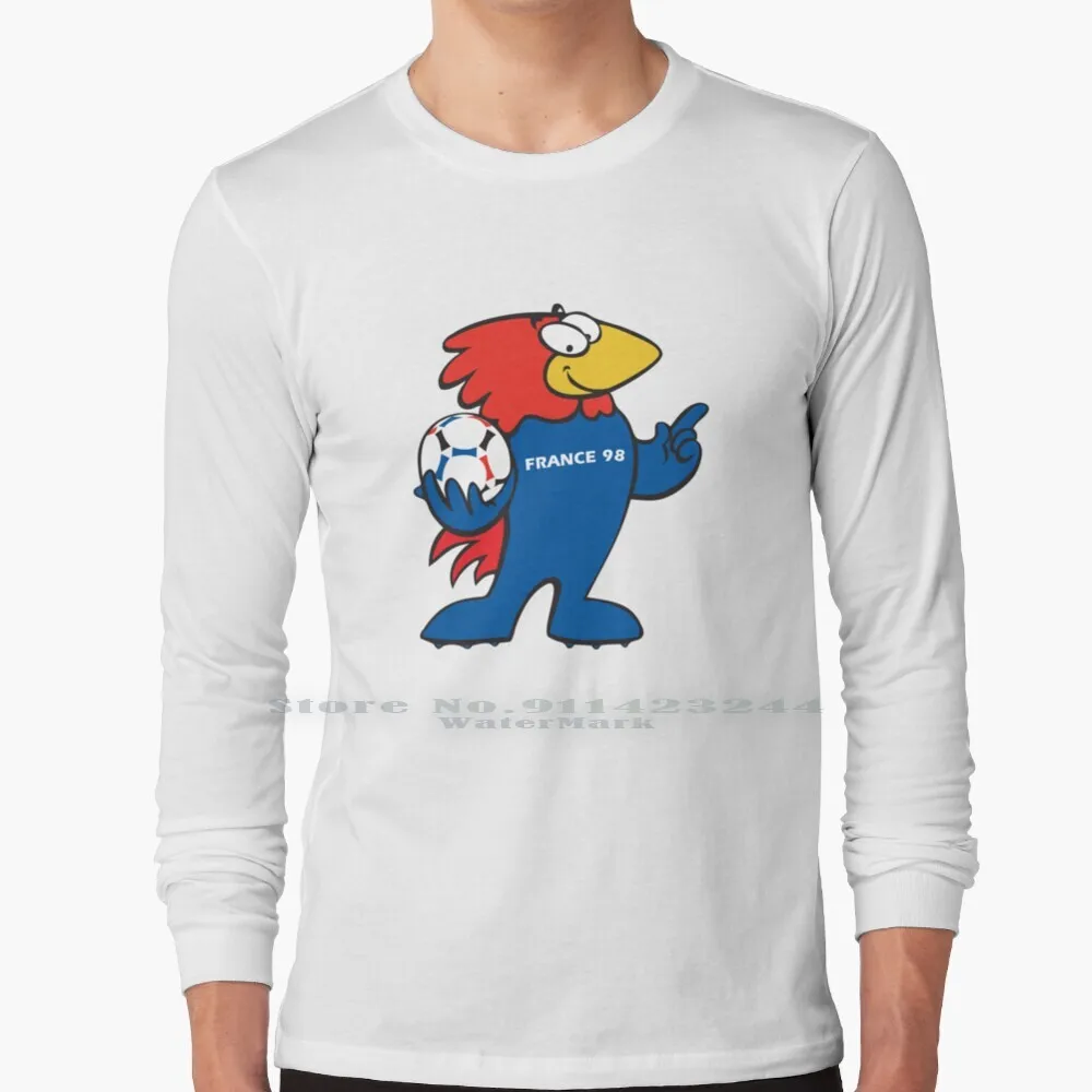 

Old France 98 Mascot | France T Shirt 100% Pure Cotton Du Monde Vive La France France 98 Of The World 1998 Soccer France 98