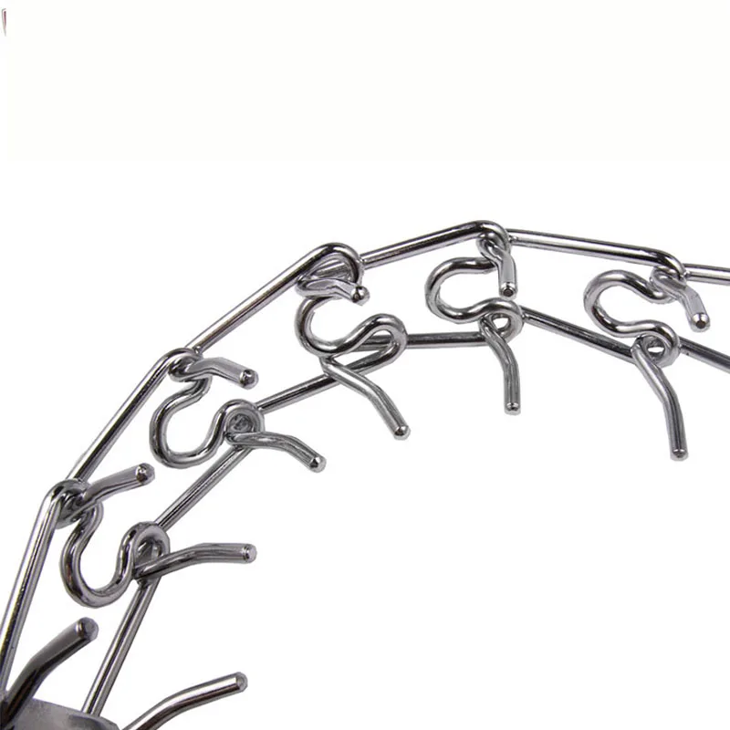 Ошейник для дрессировки собак регулируемая цепь из серебристого хромированного