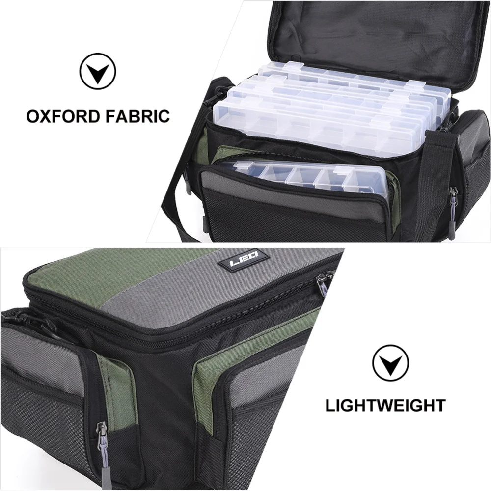 

1Pc Fishing Bag Oxford Fabric Fishing Bag Fishing Tools Organizer Sling Bag