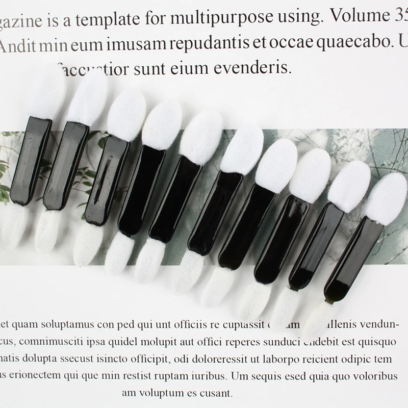 

50pcs Double Ended Sponge Eye Shadow Stick Brush Multi Functional Makeup Tool Brush Mini Portable For Make Up Tools Accessories