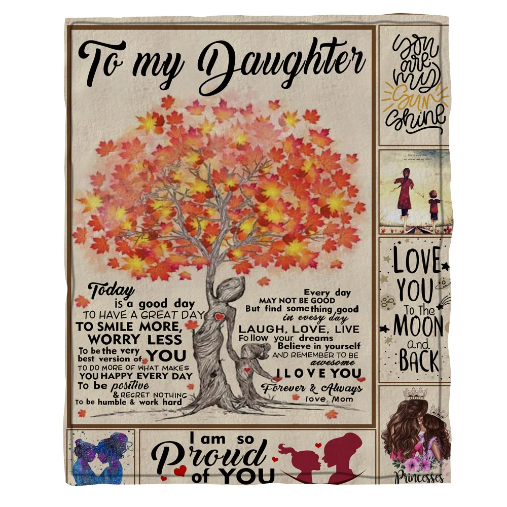 Фланелевое Одеяло ONGLYP для моей дочери я горжусь тем что вы бросаете одеяло