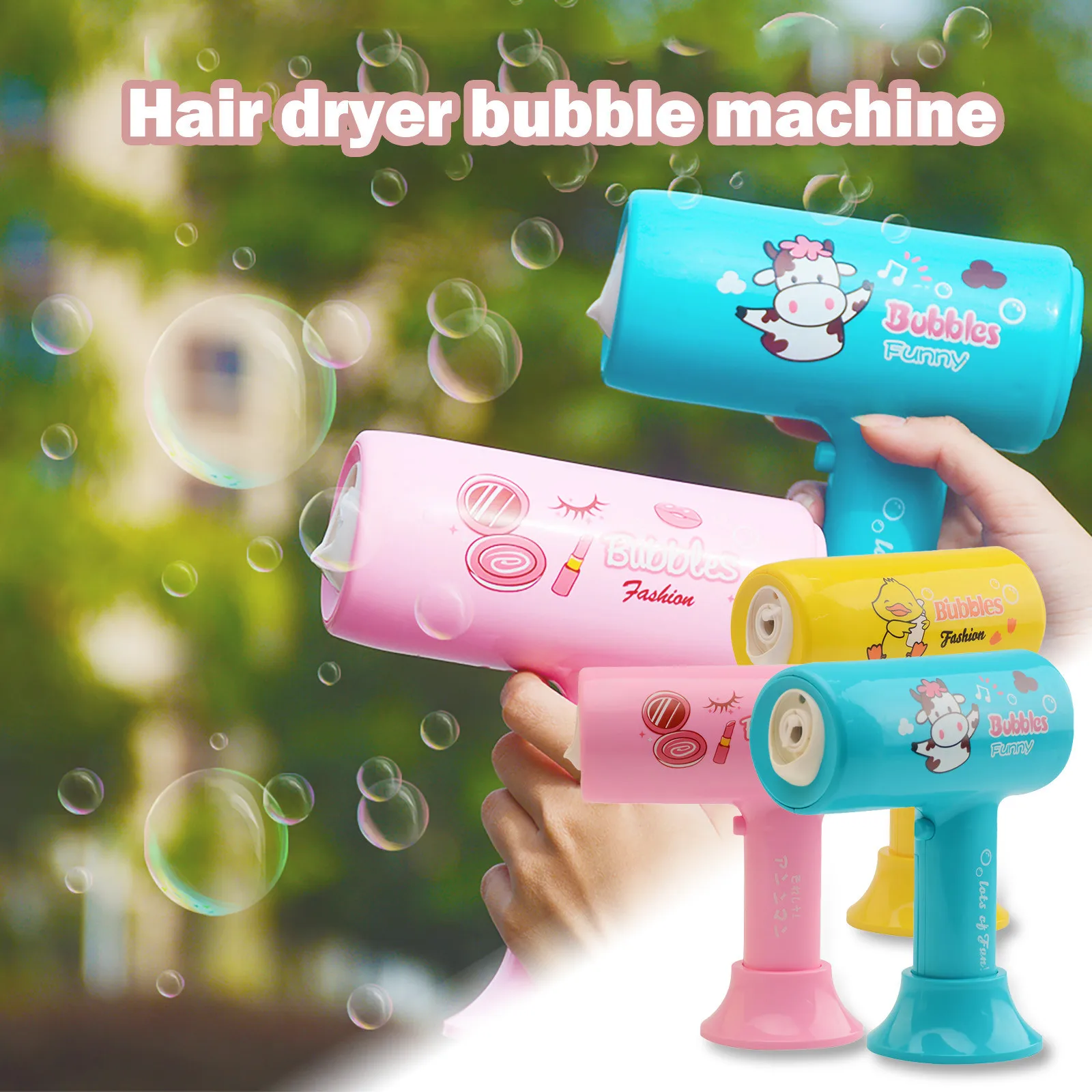 

Bubble toy Machine Hair Dryer Operate Bubble toy Easily Indoor Outdoor Bubble Maker Toy (23ml) bubbles toy for kids