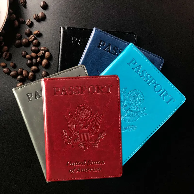 

Women Passport Holder Pu Leather Card Holder Wallets Men Coin Purse Key Chain Small Wallet Multi-card Bit Clutch