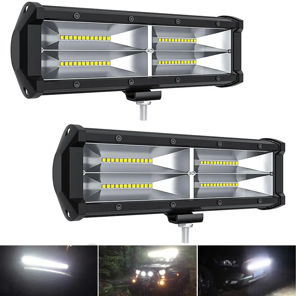 

Waterproof LED Rectangular Lights Car Headlamp Light Bar Fog Spot Light Motorcycle Offroad Car Boat Led Work Light