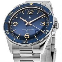 2021 hot selling luxury br three needle calendar stainless steel blue face quartz watch