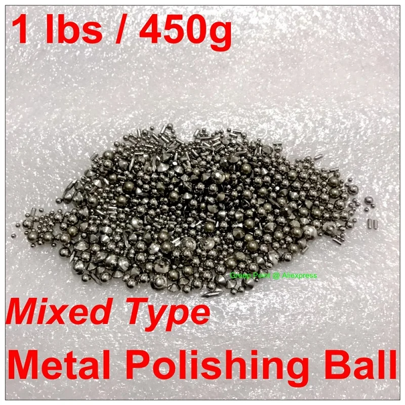 

New 450g Mixed Shape Metal Polishing Bead 1lbs Stainless Steel Polishing Shots Jewelry Tumbling Media Polishing Polishing Ball