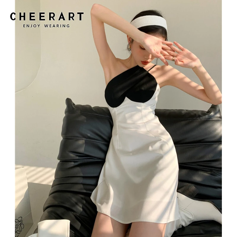 Платье CHEERART на бретелях-спагетти в стиле пэчворк Летняя туника 2021 а-силуэт с