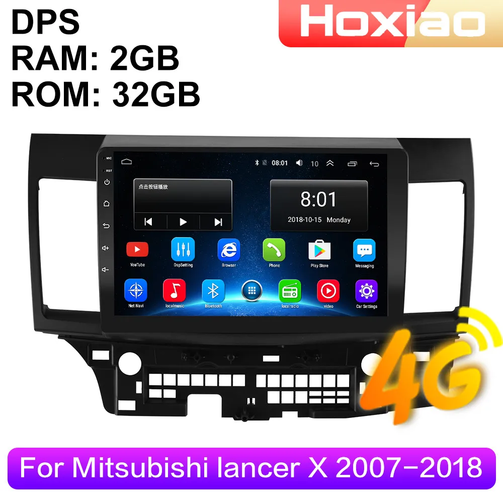 Автомагнитола 2 Din 4G Android мультимедийный видеоплеер для Mitsubishi lancer 2007 2008 2009 2010 2012 GPS