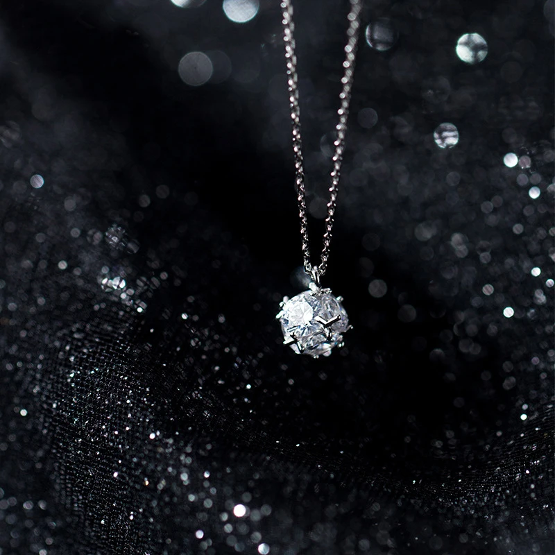 Один камень новое серебро 925 пробы ювелирные изделия Круглый Циркон супер яркий