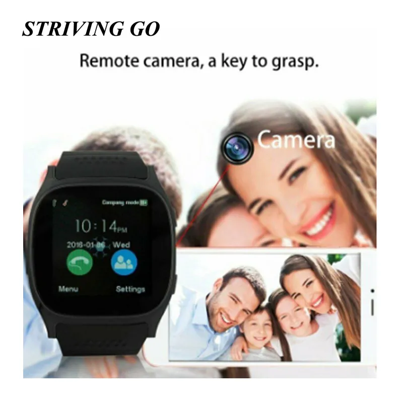 T8 Bluetooth умные часы с сенсорным экраном камерой TF SIM картой наручные для Android IOS PK U8