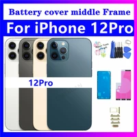 new housing for iphone 12pro battery back cover middle chassis frame sim tray side key parts