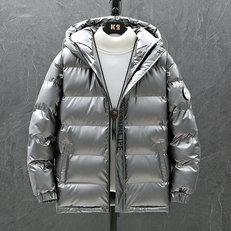 

Winter New Men's Hooded Down Jacket Casual Thick Warm Jacket Men's Fashion Trend Loose And Comfortable Street Bread Clothes