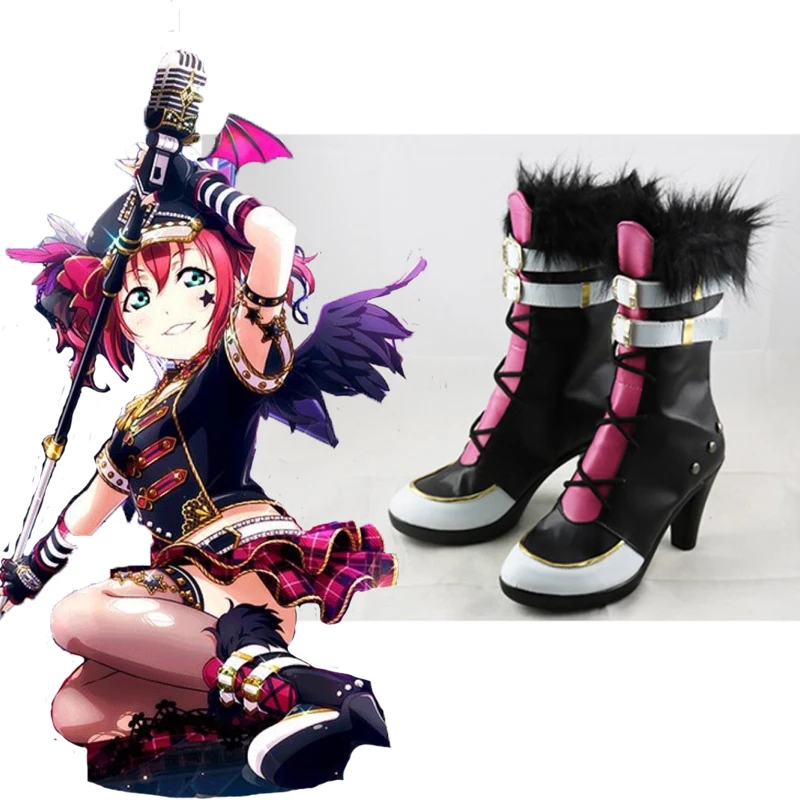 

Anime Love Live Cosplay Shoes Ruby Kurosawa Cosplay Shoes Boots Halloween Party Women Cosplay Costumes Daily Leisure Shoes