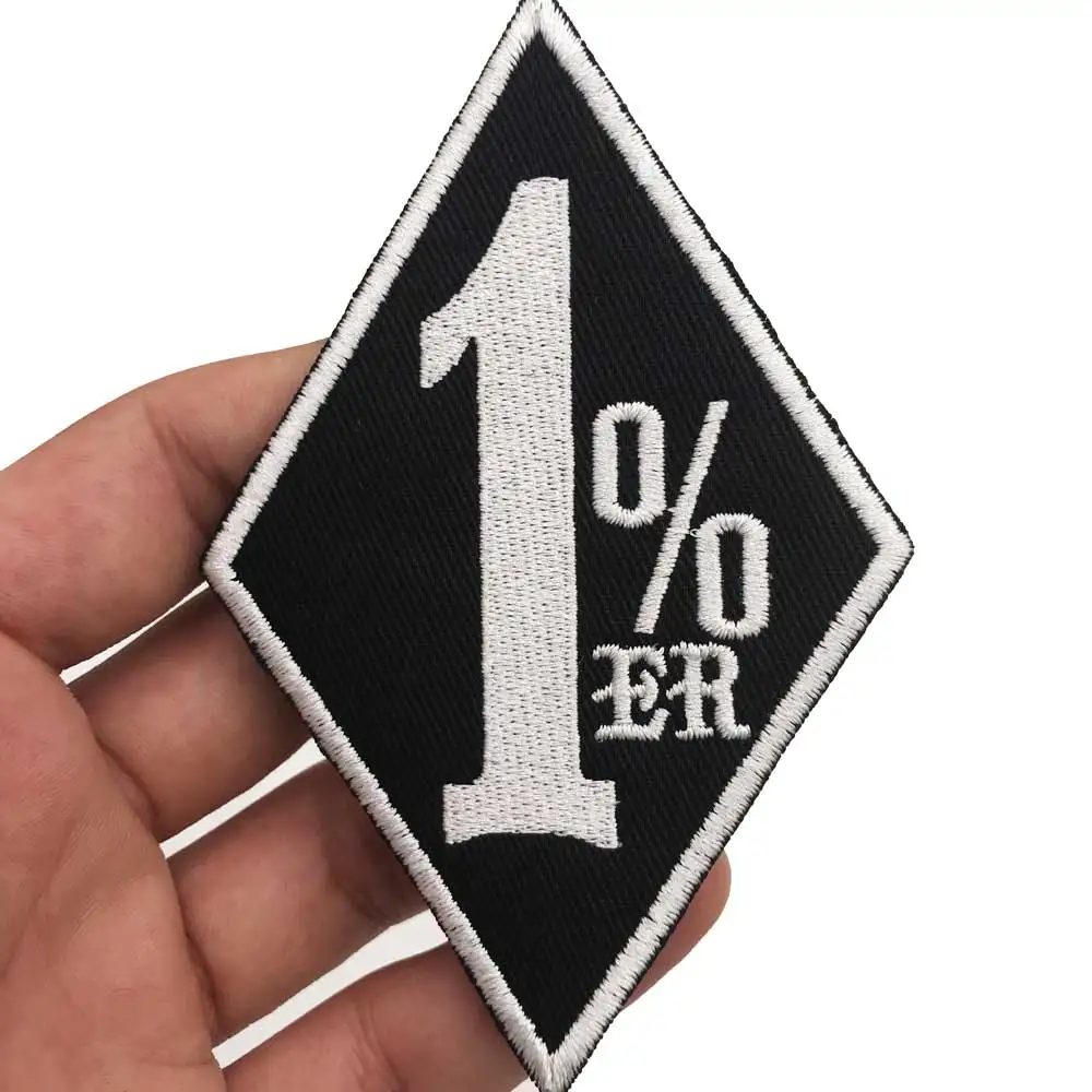 1% ER вышитая аппликация этикетка для шитья панк-байкерские нашивки одежды