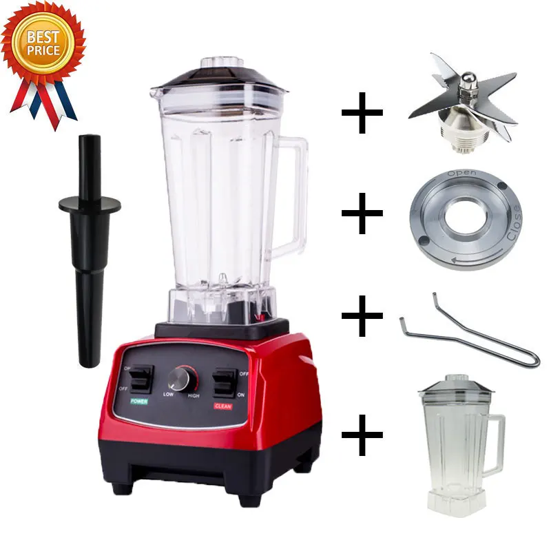 blade Fixed tool jar 2200 Вт Сверхмощный коммерческий столешница блендер 2л 68 унций встроенный таймер BPA бесплатно профессиональная соковыжималка для льда смузи супы машина - Цвет: blade Fixed tool jar