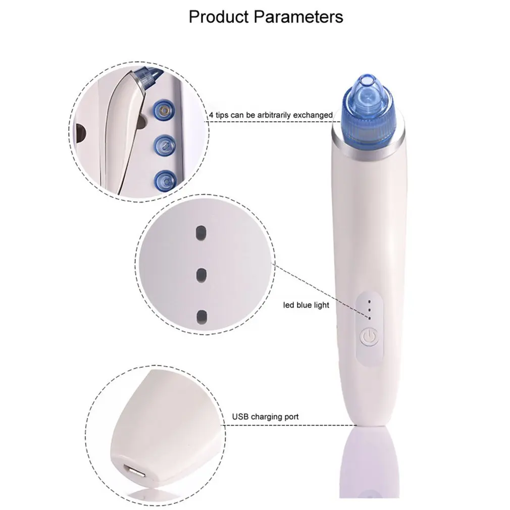 

SWINONLINE Portable Mini Electric Facial Pore Cleanser Face Blackhead Acne Remover Machine Skin Cleaner Tool Beauty Instrument