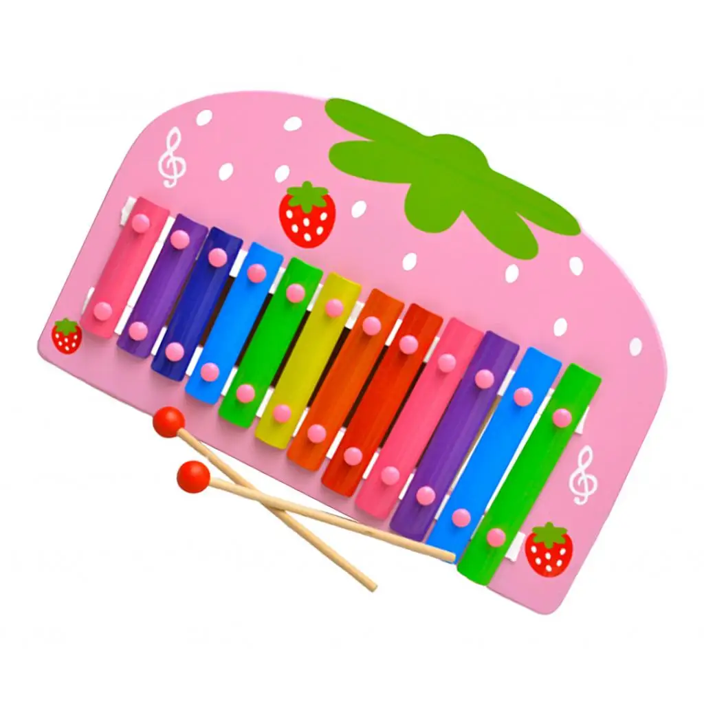 

1pc Kid Wooden Play Piano Toys Strawberry Education Development Toy 1-3 Year