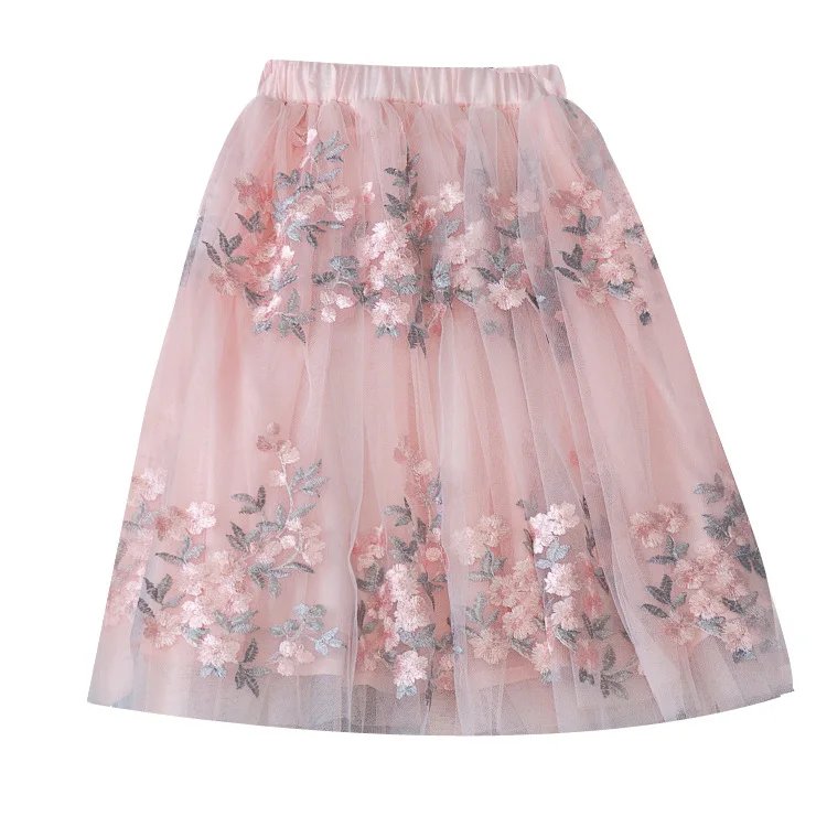 

Mesh Skirt Girls Skirts For Fall Winter New Style Mesh Floral Tutu Skirt Large Girls Clothes