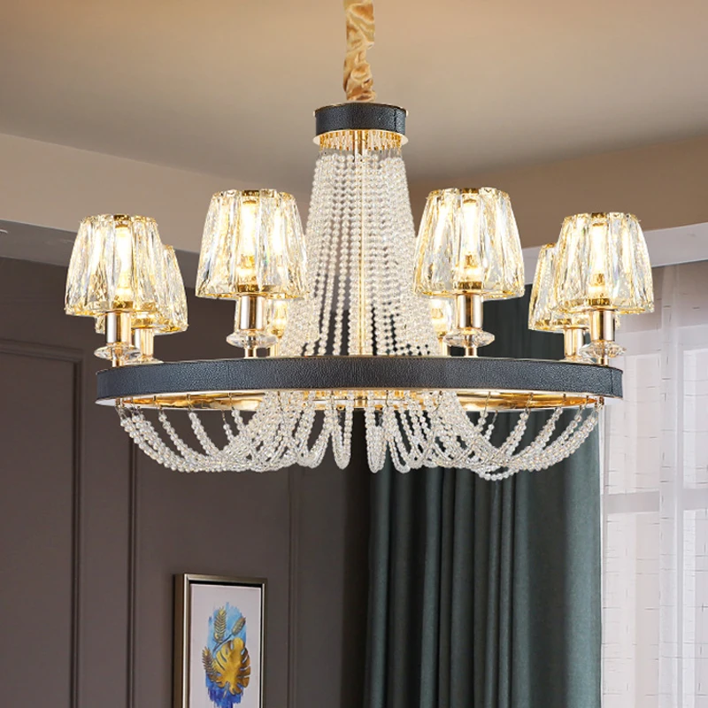 

Modern Nordic Golden Crystal LED Chandelier lamp Home Livingroom Bedroom Ligthing Chandeliers Diningroom Indoor Lights Luminaire