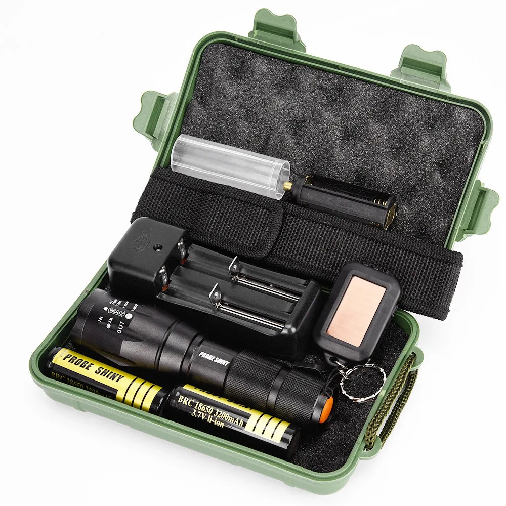 Светодиодный фонарик G700 X800 с зумом военный тактический фонарь CREE XML T6 набор