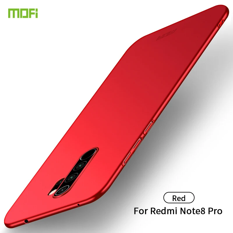 Красный Для Xiaomi Redmi Note 8 Pro чехол MOFI Ультратонкий чехол жесткий чехол для Xiaomi Redmi Note 8 Pro Чехол Для Телефона - Цвет: Красный