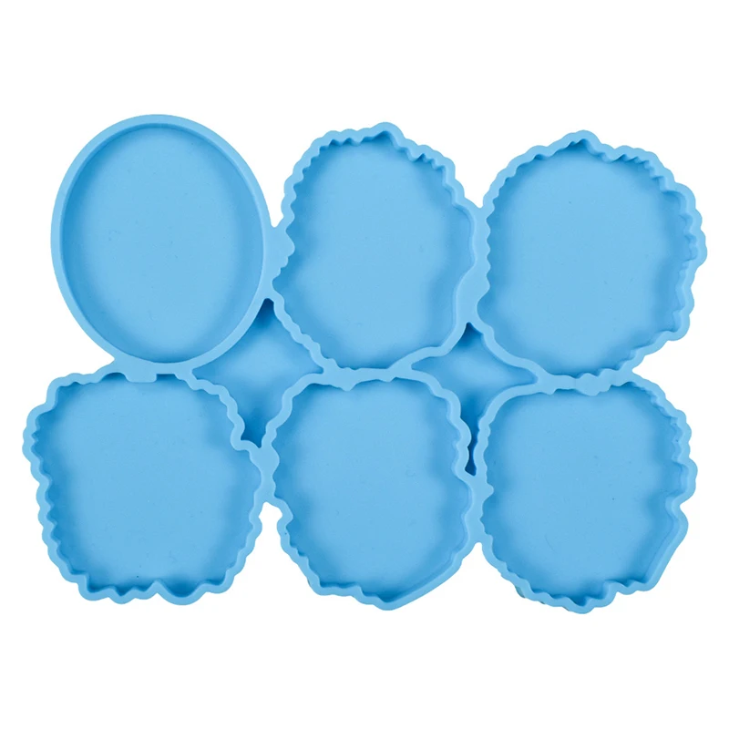 

1PC High Quality Tray Epoxy Resin Mold Six Irregular Circle Silicone Mould DIY Handmade Craft Decoration Casting Tools Wholesale