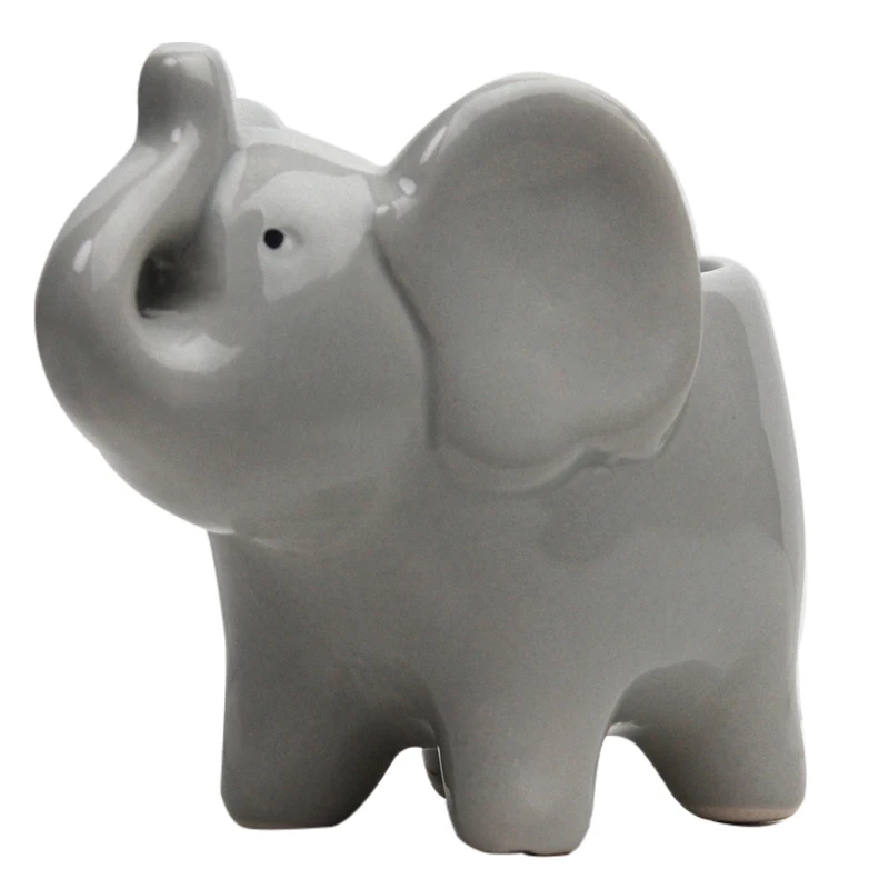 

Elephant Ceramic Flowerpot Cartoon Animal Succulent Planter Balcony Room Garden Pots Home Decorations