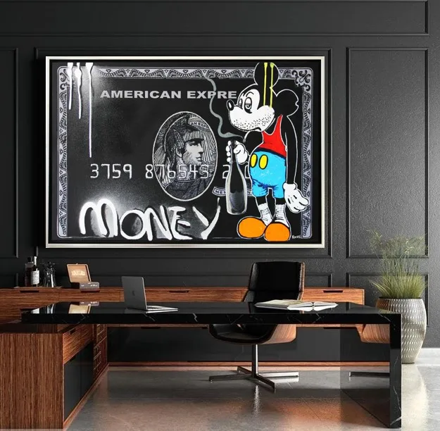 Алек Монополия абстрактная картина маслом мультфильм для денег богатства