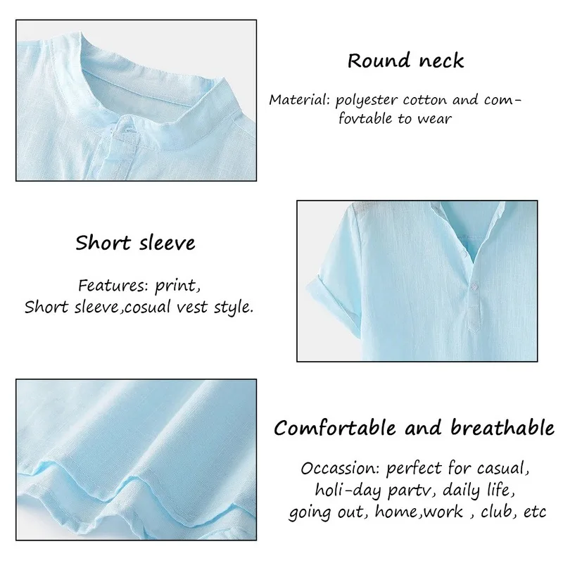 

2021 Men's Casual Cotton Linen T-shirt Loose Tops Short Sleeve Tee High Quality Shirts Summer Ovesized Men Clothing