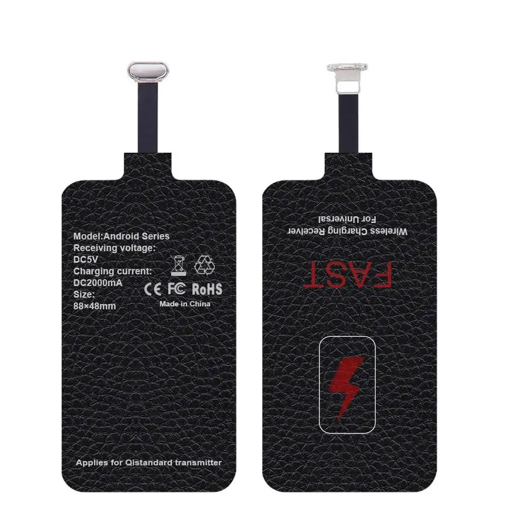 5v2a 10w qi fast wireless charger receiver for charger pad coil for xiaomi samsung huawei iphone 6 7 plus type c universal free global shipping