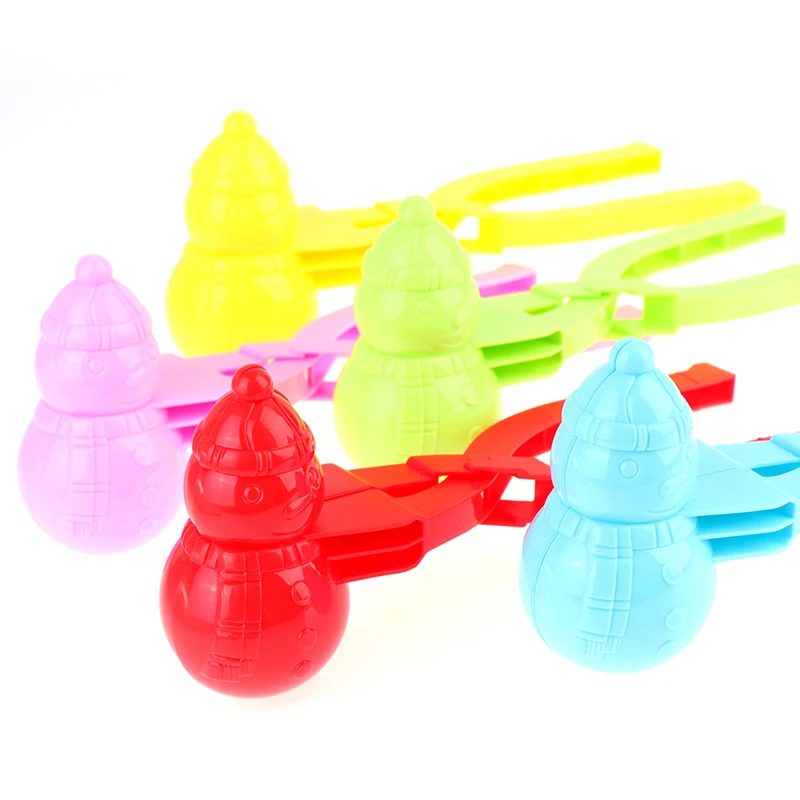 

1PC Snowman Shaped Snowball Maker Clip Children Outdoor Winter Snow Mold Cartoon Sand Snow Ball Mold Kids Fun Toys