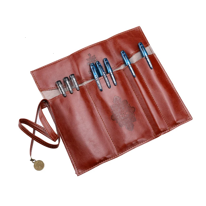Ретро Кожаный чехол для ручек, сумка для карандашей, etui, сумка для карандашей, cuir, чехол для карандашей, чехол для карандашей, школьная сумка, plumier sco 05031