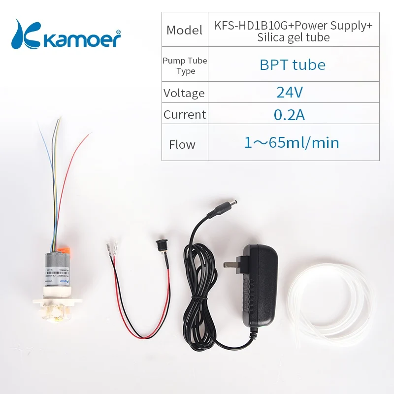 KFS-HD1B10G-List Kamoer KFS Перистальтический водяной насос с бесщеточным двигателем(высокая надежность, низкий уровень шума, долгий срок службы) применение беспилотный летательный аппарат спрей - Напряжение: KFS-HD1B10G-List