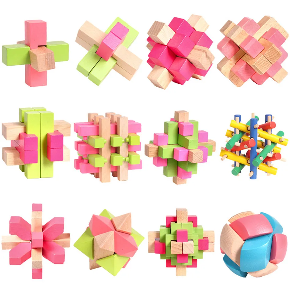 

Window Of The World Kong Ming Lock Kids Adult Wooden Intellectual Puzzle Brain Tease Toy Educational Toys For Children