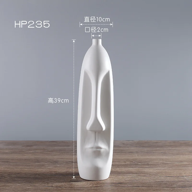 Скандинавская Минималистичная керамическая абстрактная ваза черно-белая для